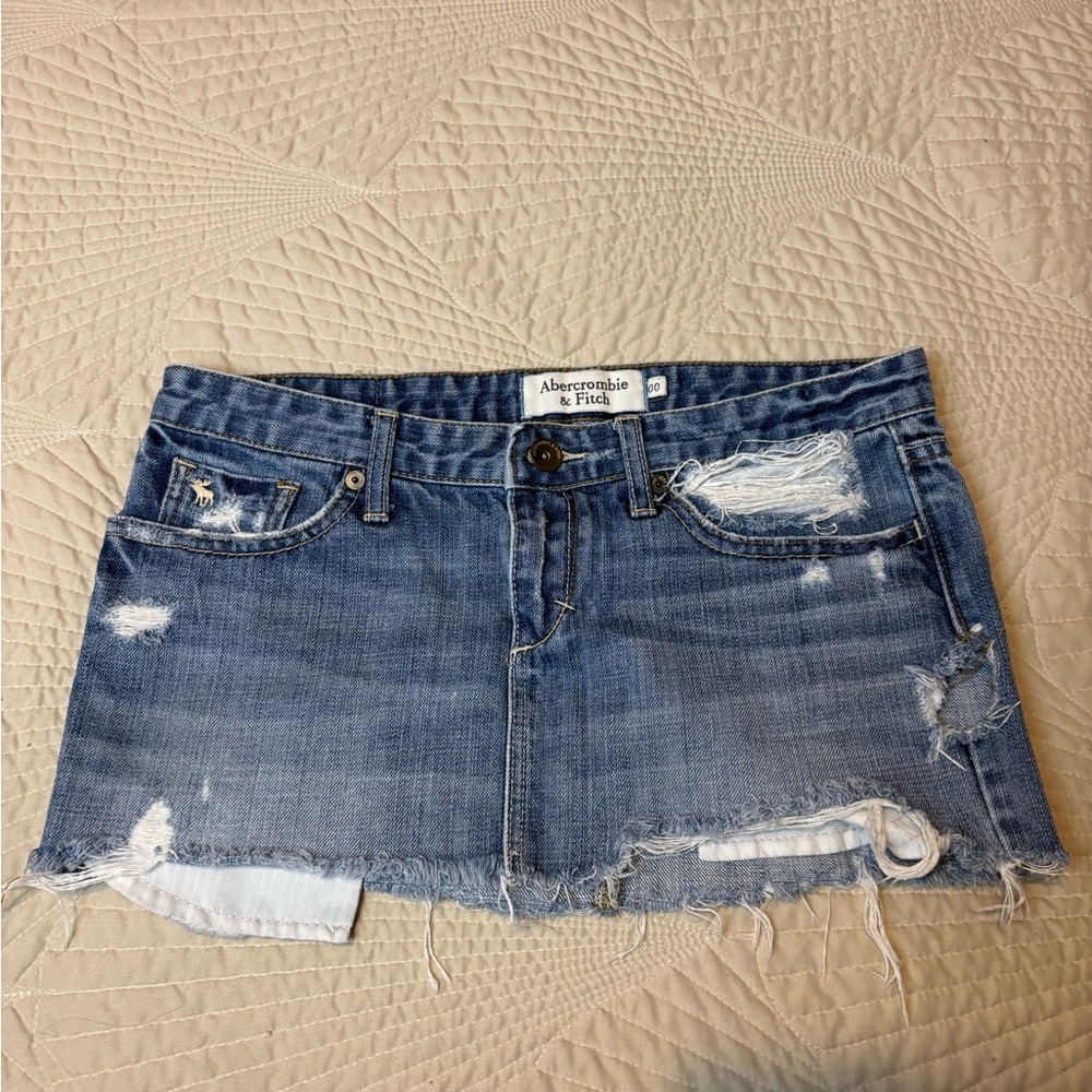 Abercrombie & Fitch Blue Denim Skirt